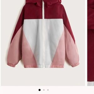 Kids Colorblock Jacket - Red, Pink, White